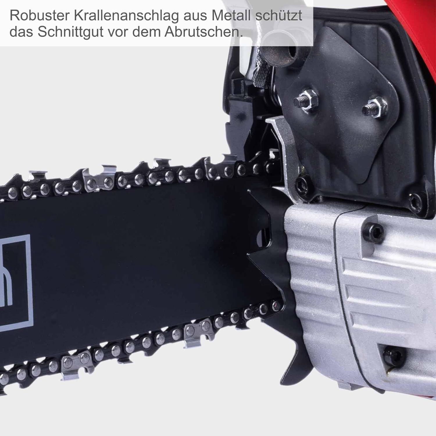Scheppach Benzin Kettensäge PCS56 mit 51cm Schwertlänge & Easy Start | 2 Takt Motor - 3,1PS Leistung | 47cmØ Schnittstärke | 22 m/s Schnittgeschwindigkeit | 56cm³ Hubraum | autom. Kettenschmierung