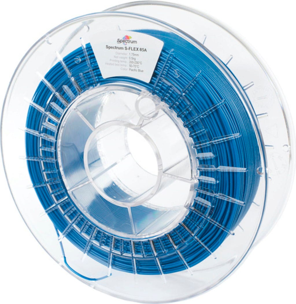 Spectrum  S-Flex 85A Pacific Blue, 1,75 mm / 500 g    Flexibles Filament mit hoher Hydrolysebeständigkeit