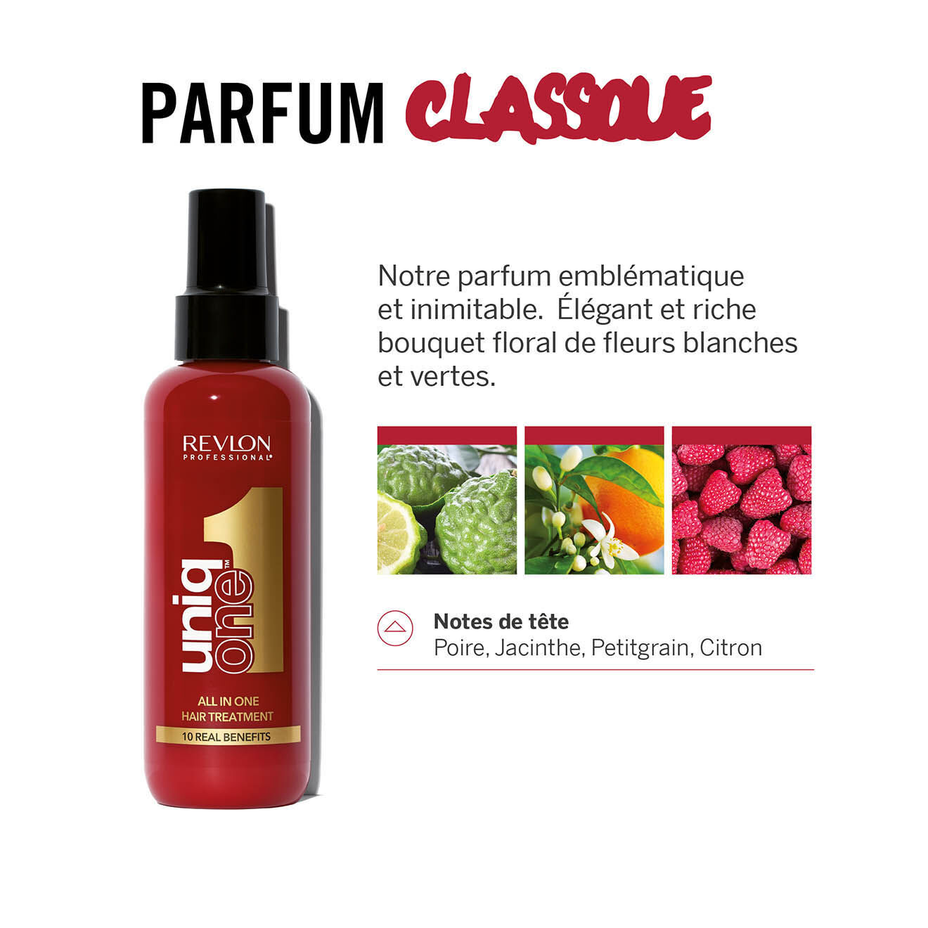 Revlon Professional Masque en spray sans rinçage tous types de cheveux Uniqone Classique - 150 ml