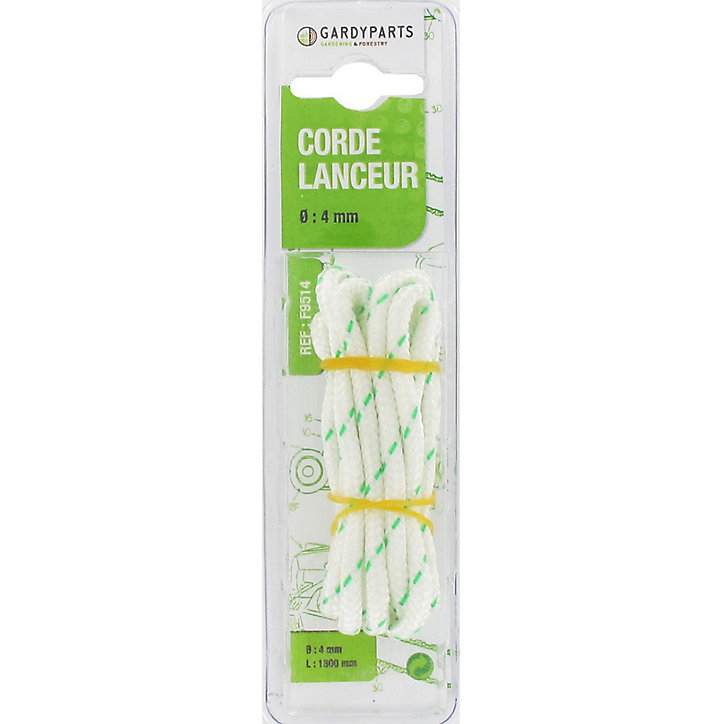 Corde lanceur Ø4 mm F9514 pour tondeuse et motoculteur