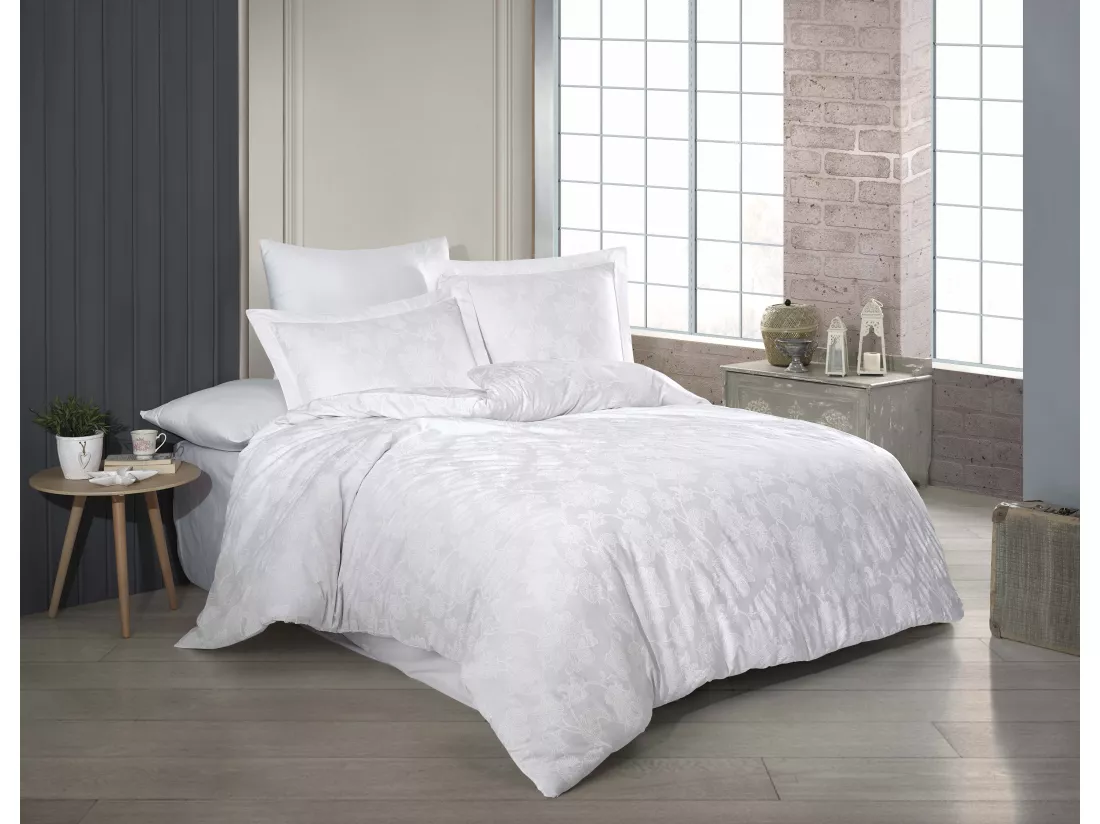 Housse de couette + taie(s) oreiller satin de coton 