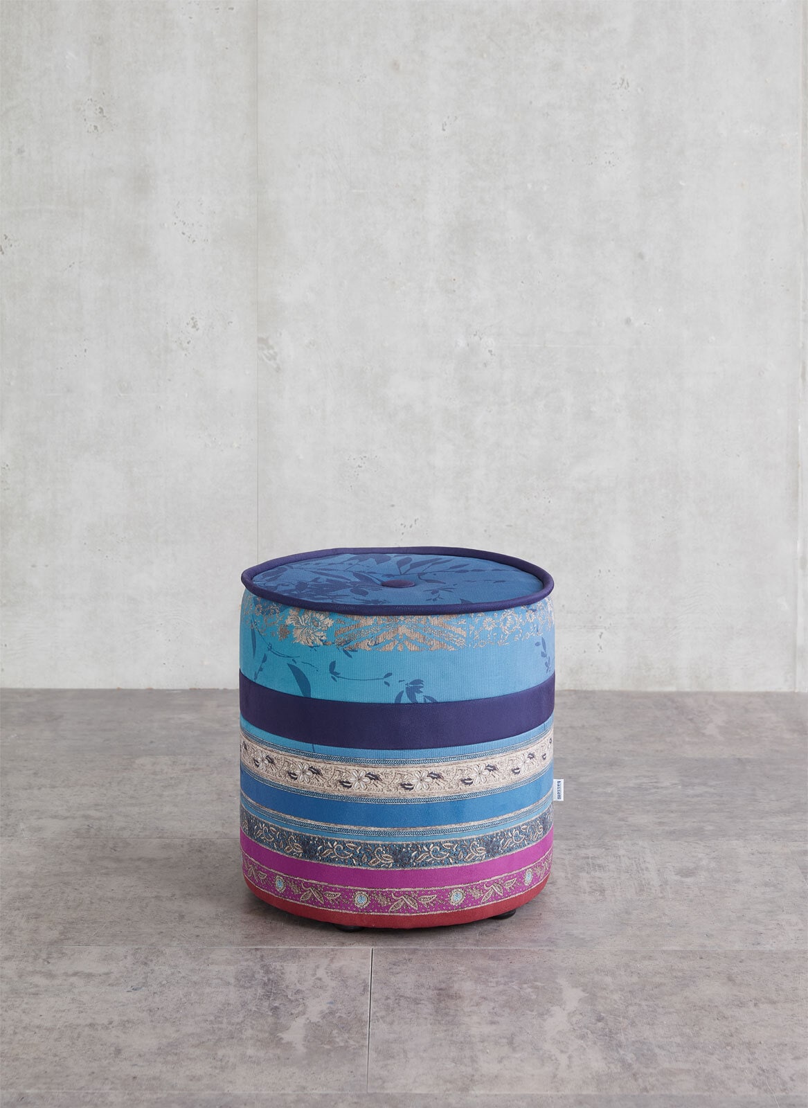 SCHRÖNO Hocker POUF TINETTO blaufarbig