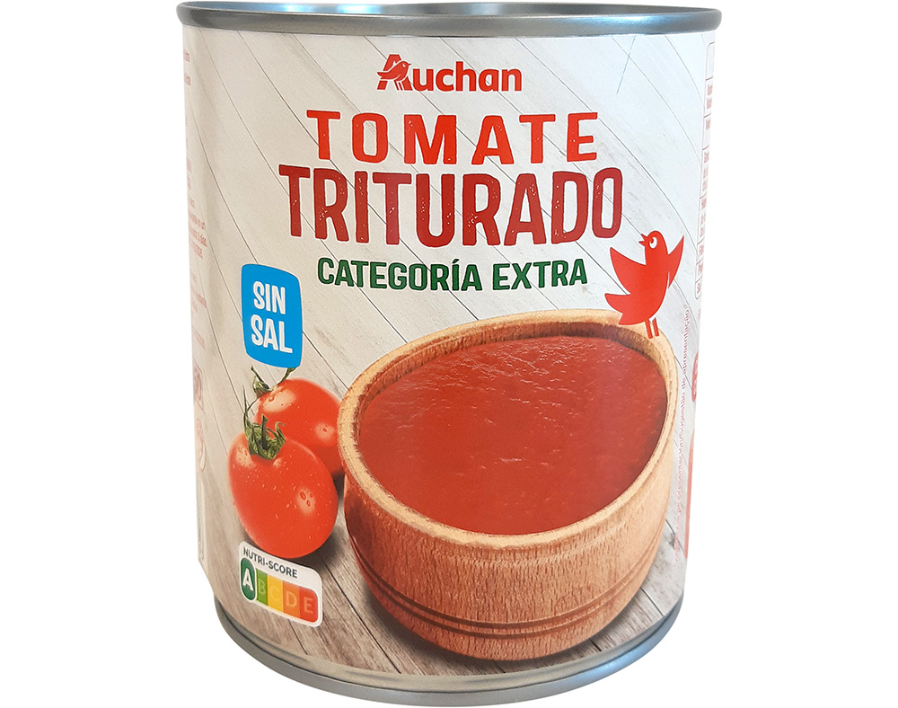 TOMATE AUCHAN TRITURADO SEM SAL 800 G