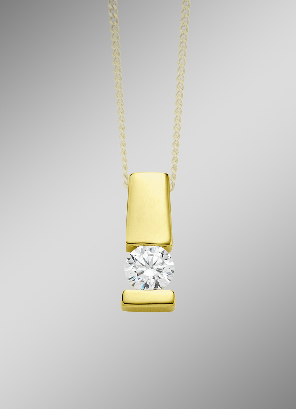 Edler Anhänger in Gelbgold mit Brillant