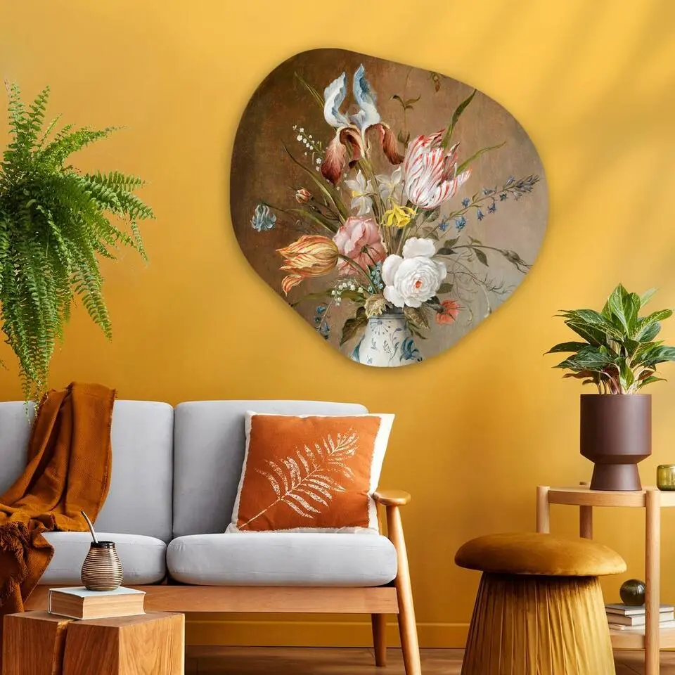 MuchoWow Wand decoratie 90x90cm Bloemstilleven Balthasar van