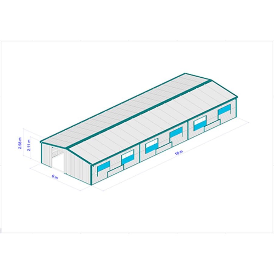 Curral móvel 12x6 m