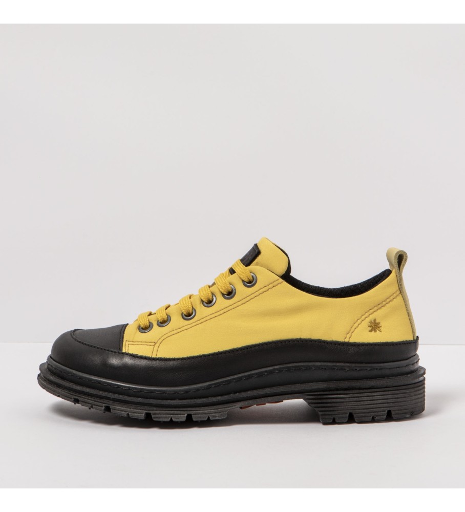 Sapatos de couro artístico 1894 Nylon amarelo