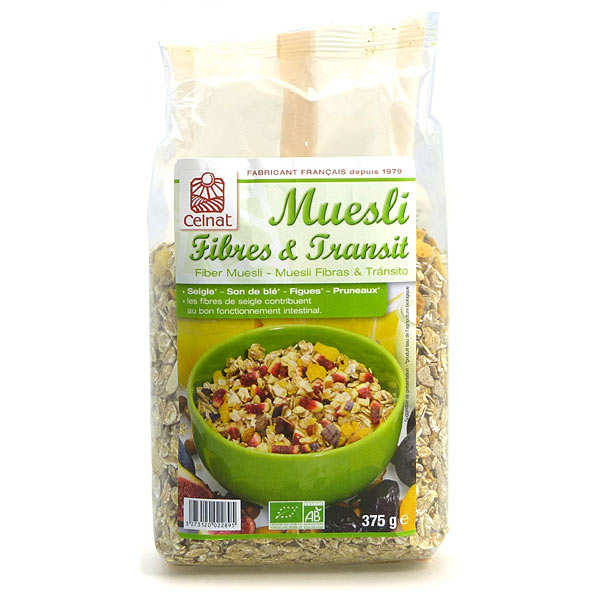 Muesli fibres et transit bio