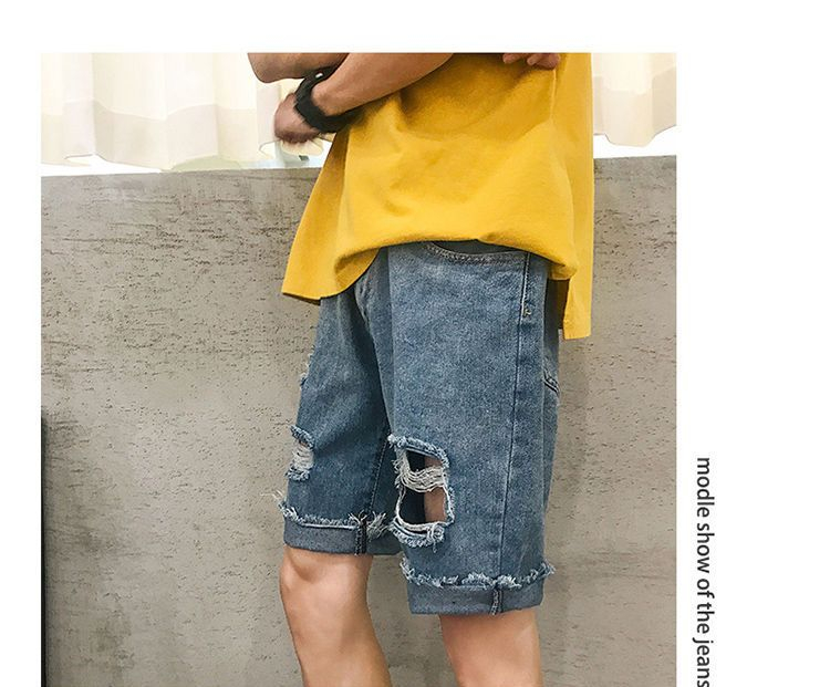 Wewewow - Gewassen, verweerde denim shorts