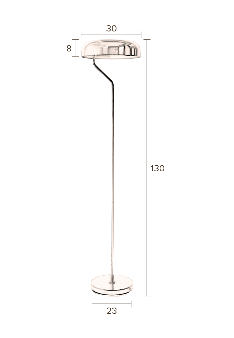Vloerlamp Eclipse zwart