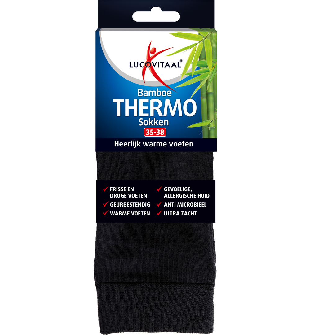 Lucovitaal Bamboe Thermosokken 35-38 (1 paar)