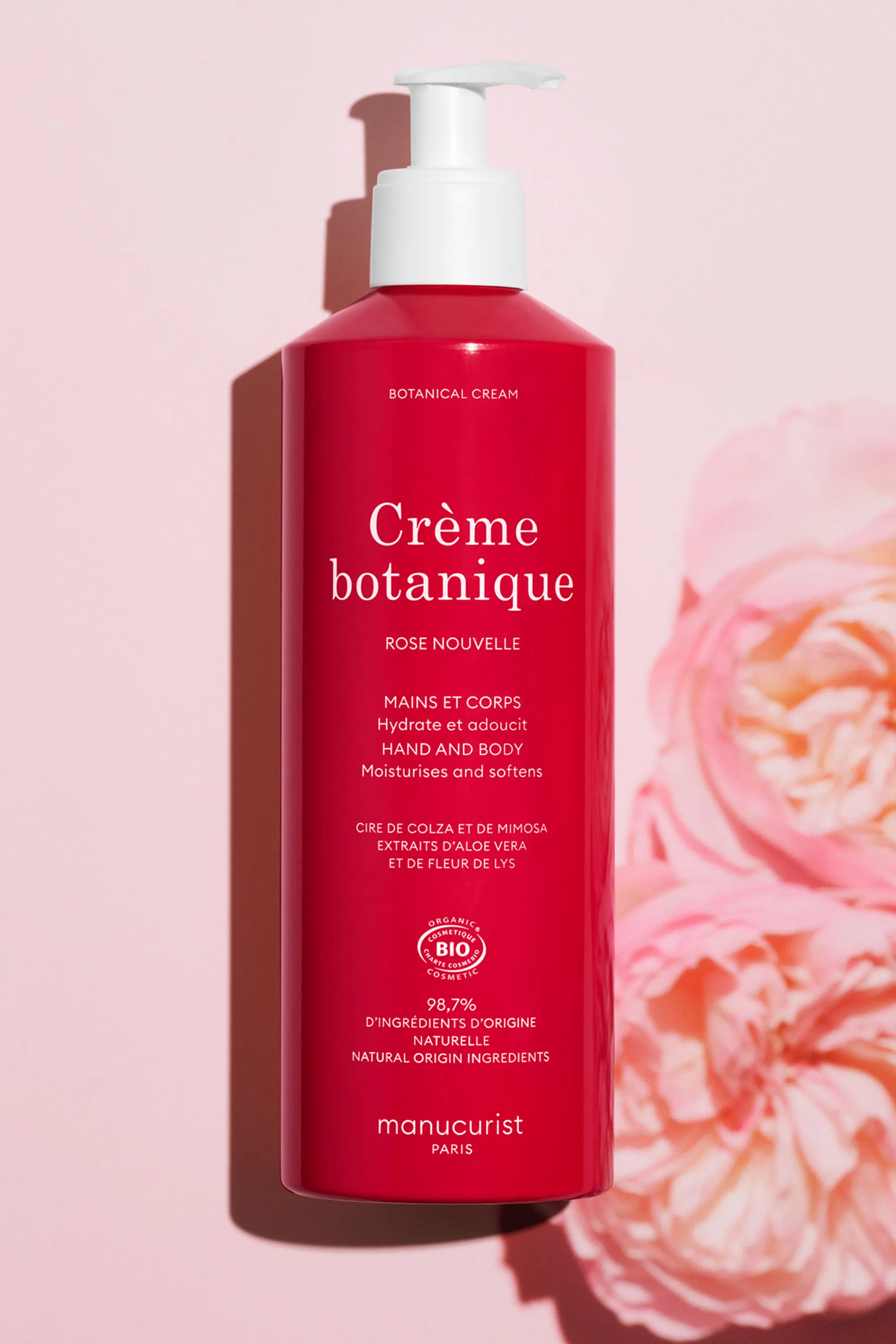 Manucurist Crème hydratante corps et mains Rose nouvelle-500 ml