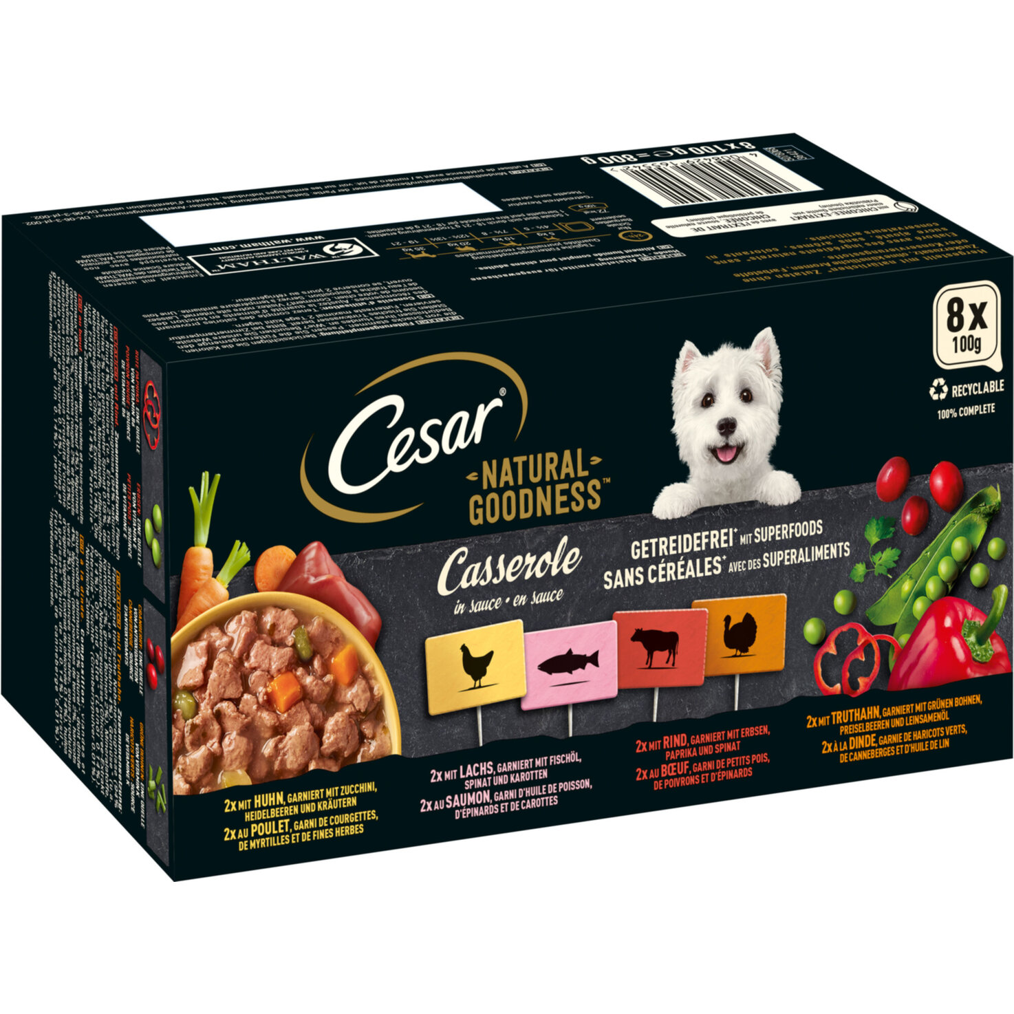 Cesar Natural Hundefutter in Sauce Grainfree 8x100g
