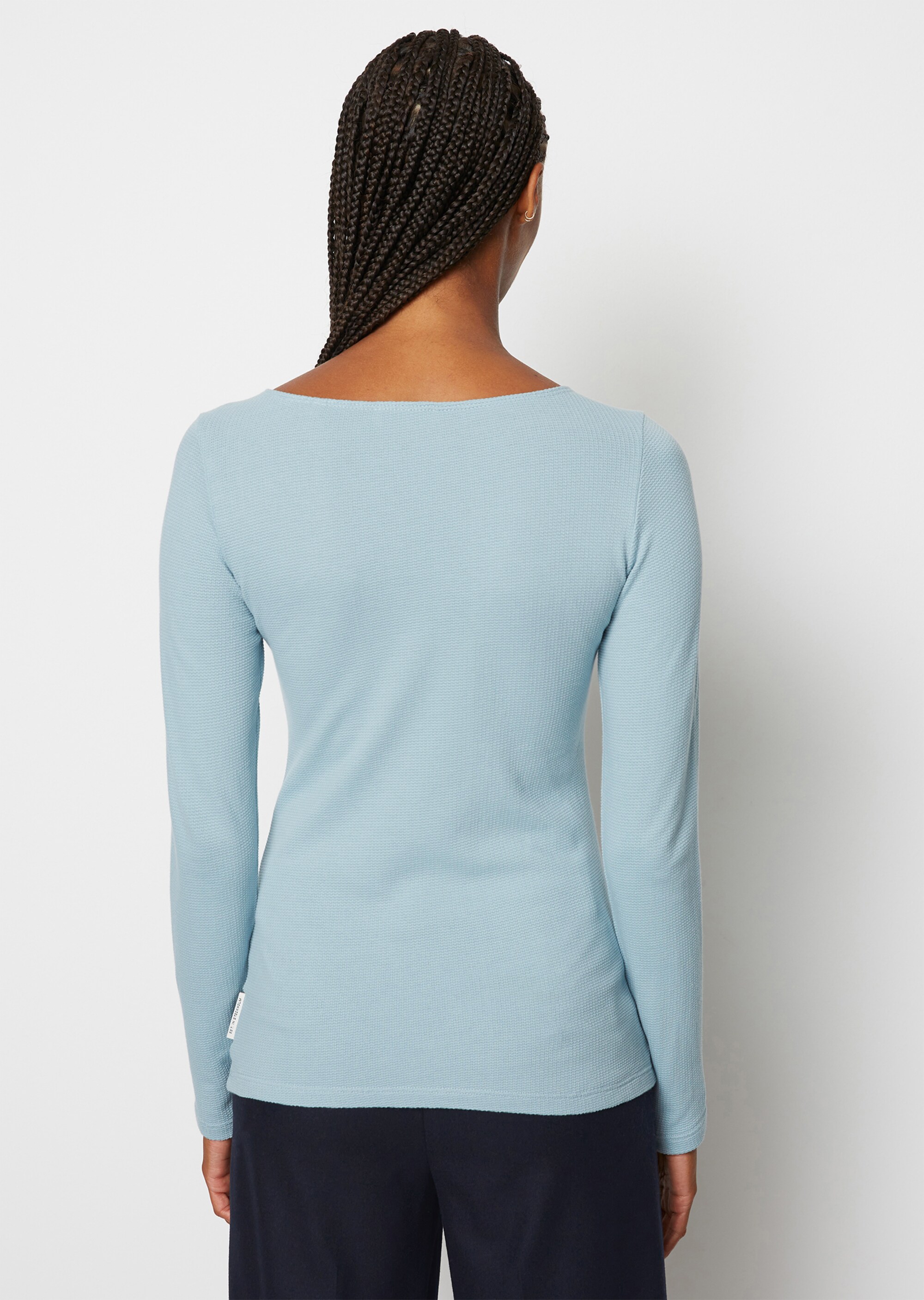 Struktur-Longsleeve regularaus Organic Cotton