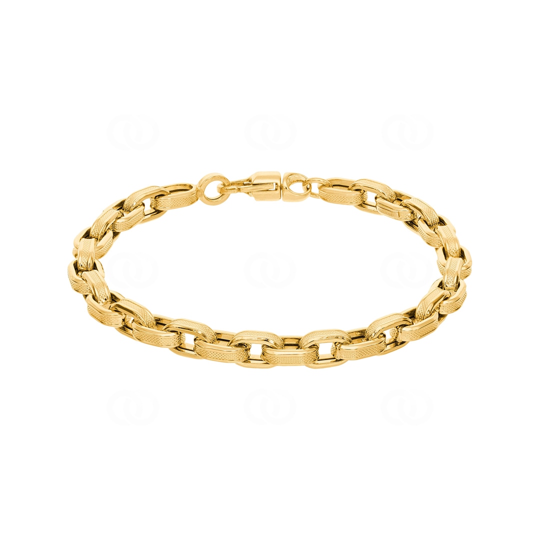 6.7mm Ankerarmband 750/18 K Gelbgold halbmassiv
