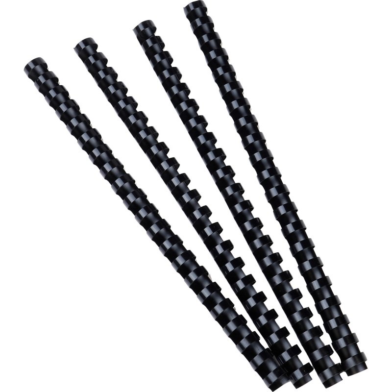 Baguette reliure anneaux plastique 12 mm noir - Boîte de 100