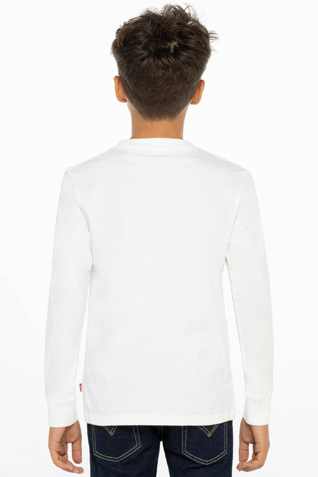 Levi's longsleeve Batwing met logo wit