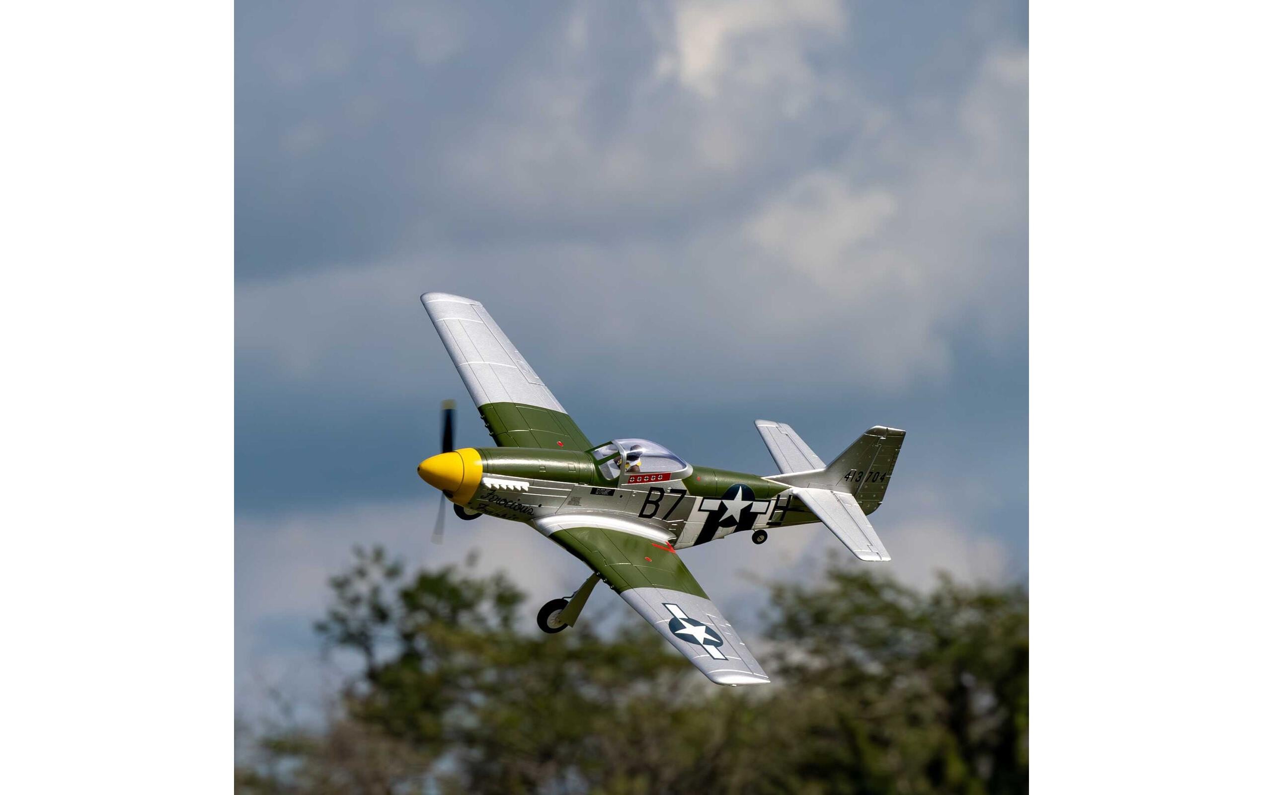 Warbird P-51D Mustang 1000 mm BNF, AS3X+ und SAFE Select<br>Warbird-Modell für Anfänger