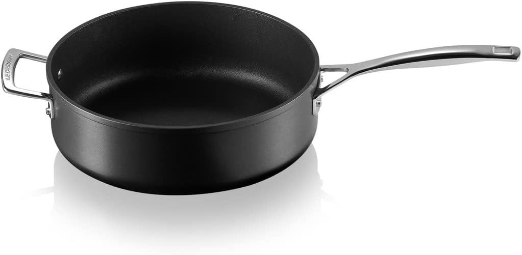 LE CREUSET Aluminium-Antihaft Sautépfanne, Ø 28 cm, PFOA-frei, Für alle Herdarten inkl. Induktion geeignet, Anthrazit/Silber