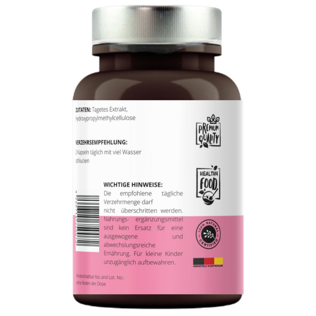 Lutein Kapseln mit Tagetes Extrakt - Hochdosiert von VitaminFuchs