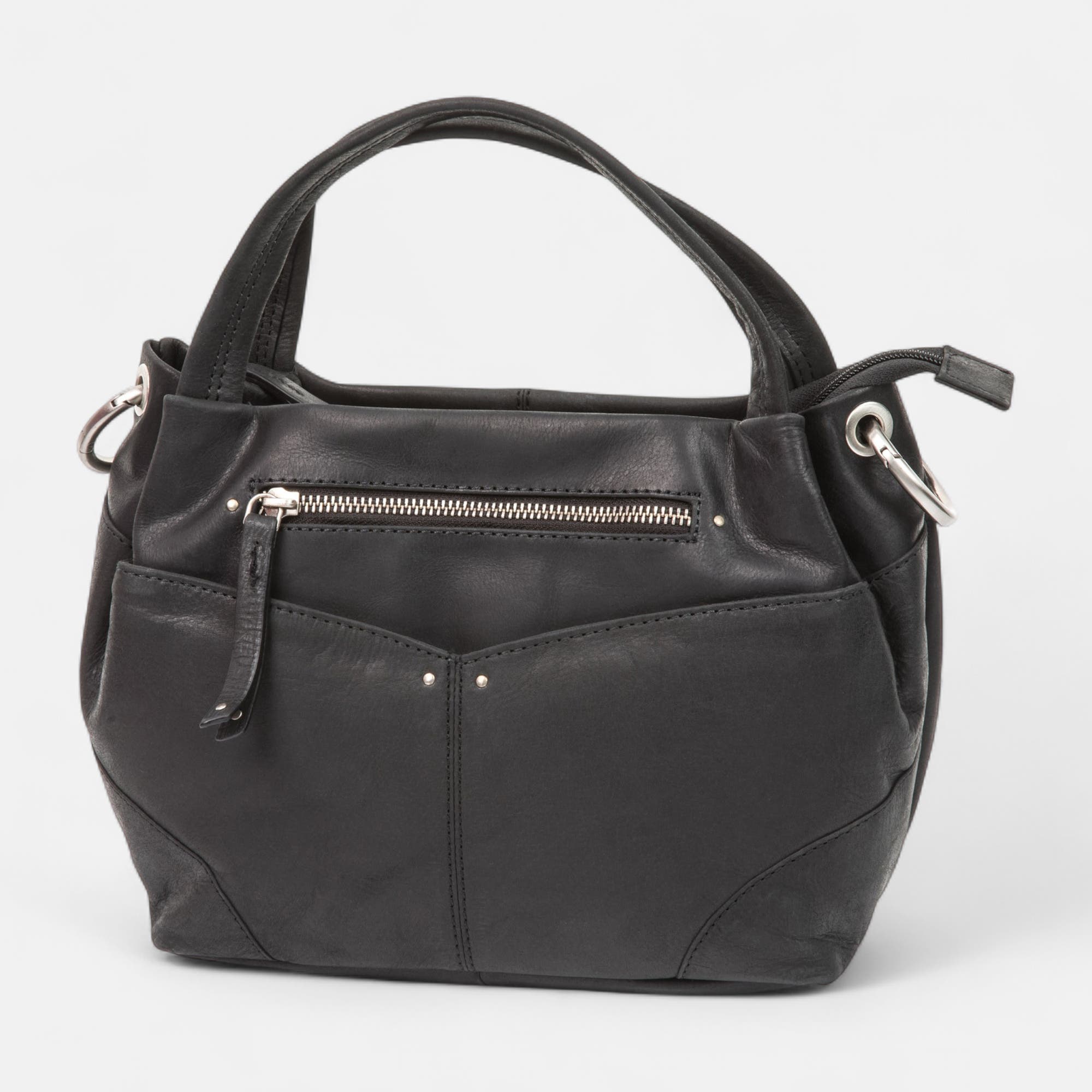 Sac à main en cuir noir