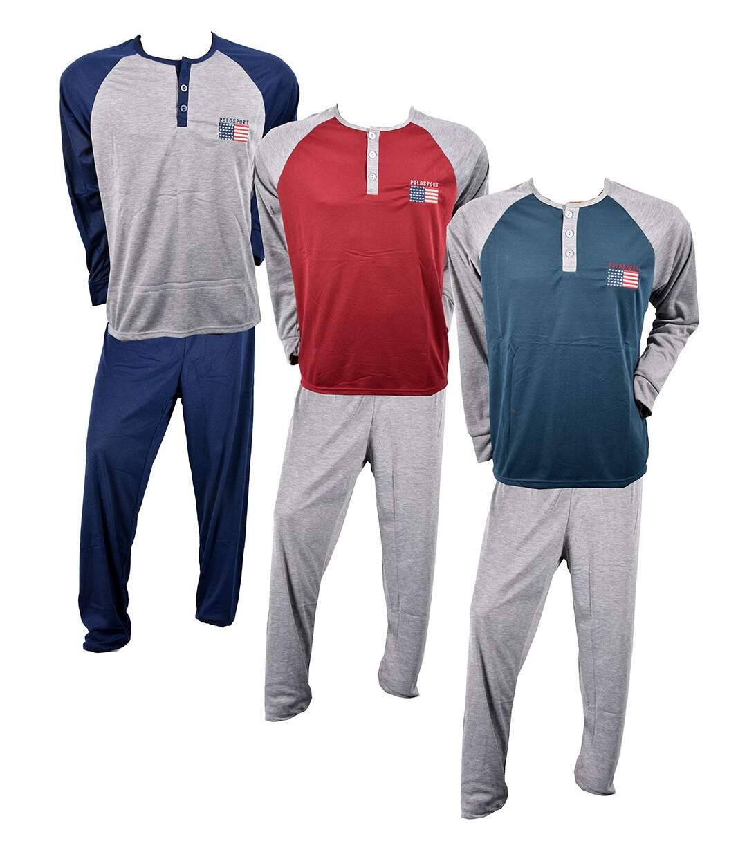 Pyjama Homme Long SWEET SECRET Q2763 POLO SPORT BLEU