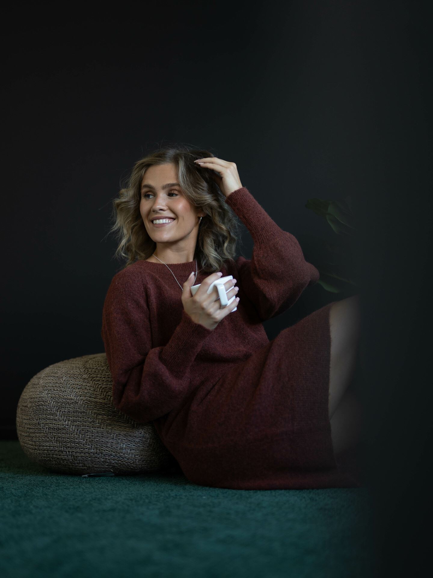 Lulu Long Sleeve Knit Dress O-Neck