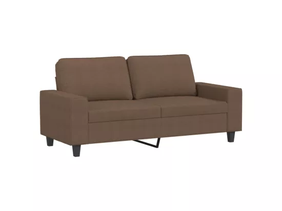Canapé à 2 places Marron 140 cm Tissu