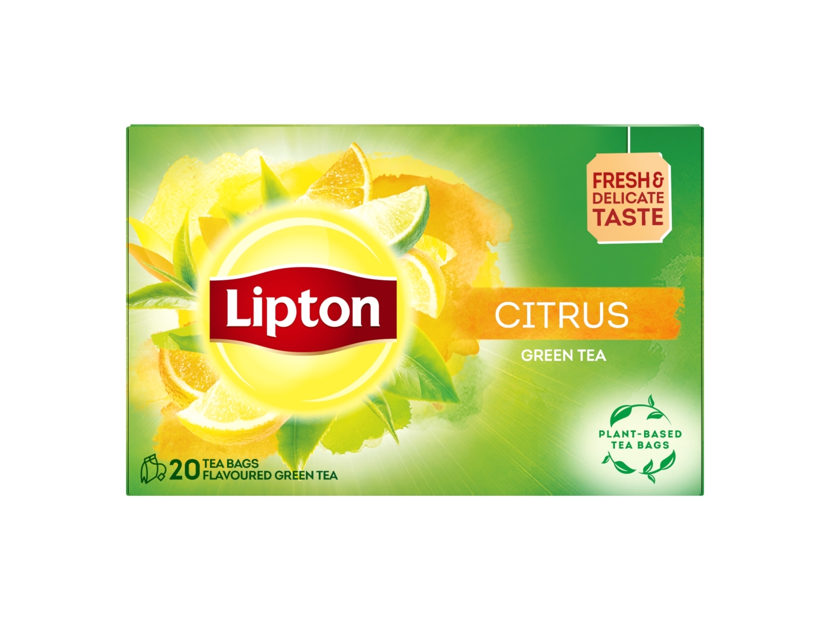 CHÁ VERDE LIPTON GREEN CITRUS 20 SAQ