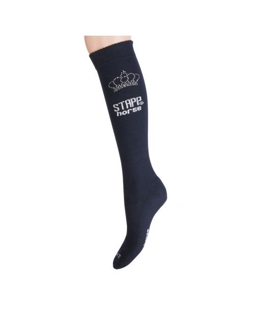 Stapp Horse Kniekous Horse Strass Marine - Ruiterkleding