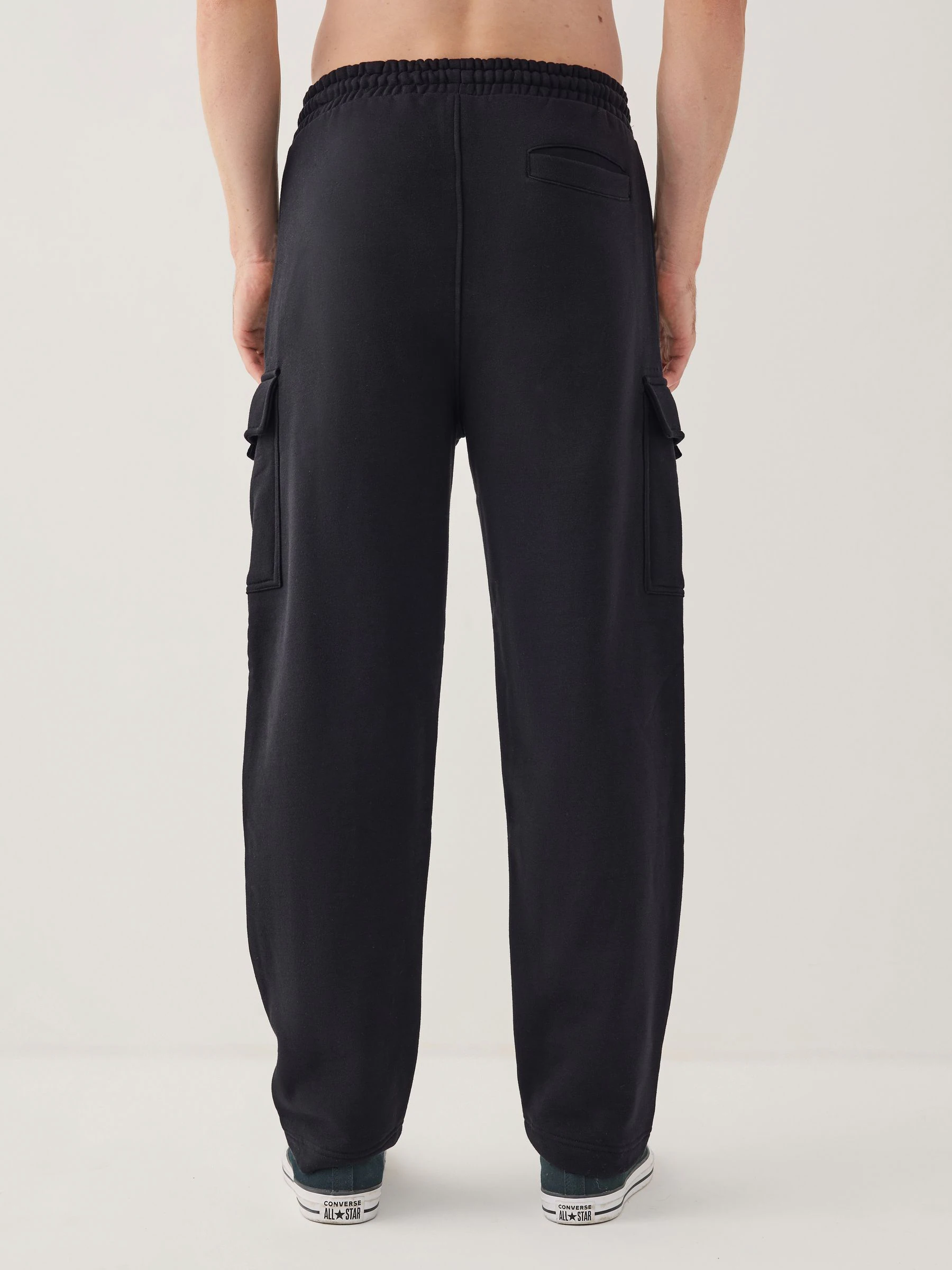 Zwart - Open - Cargo joggingbroek