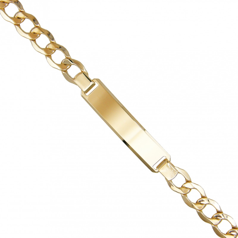 Bracelet Homme Maille Gourmette - Or Jaune - Personnalisable