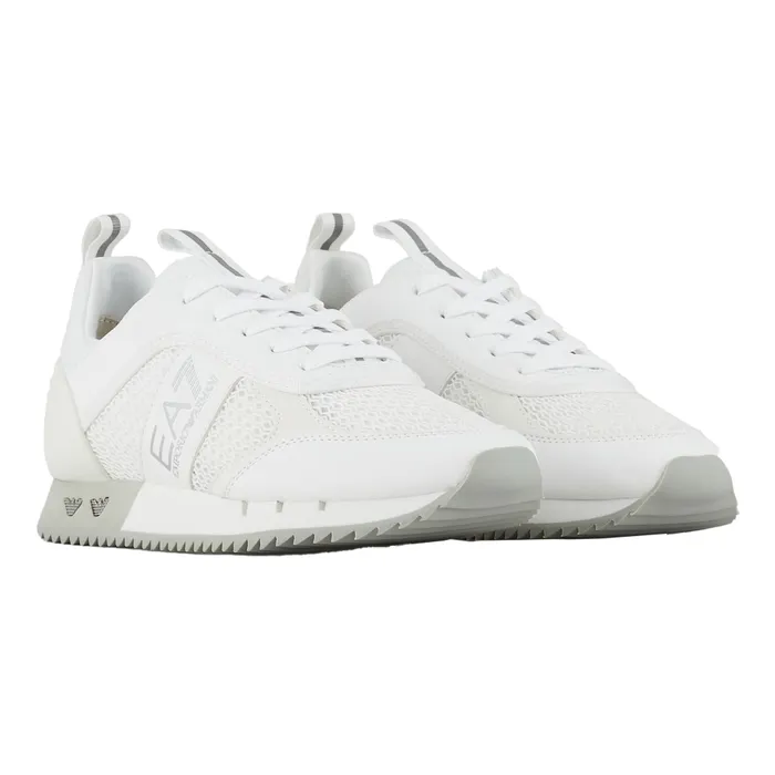EA7 Black & White Lace Up Sneakers Heren