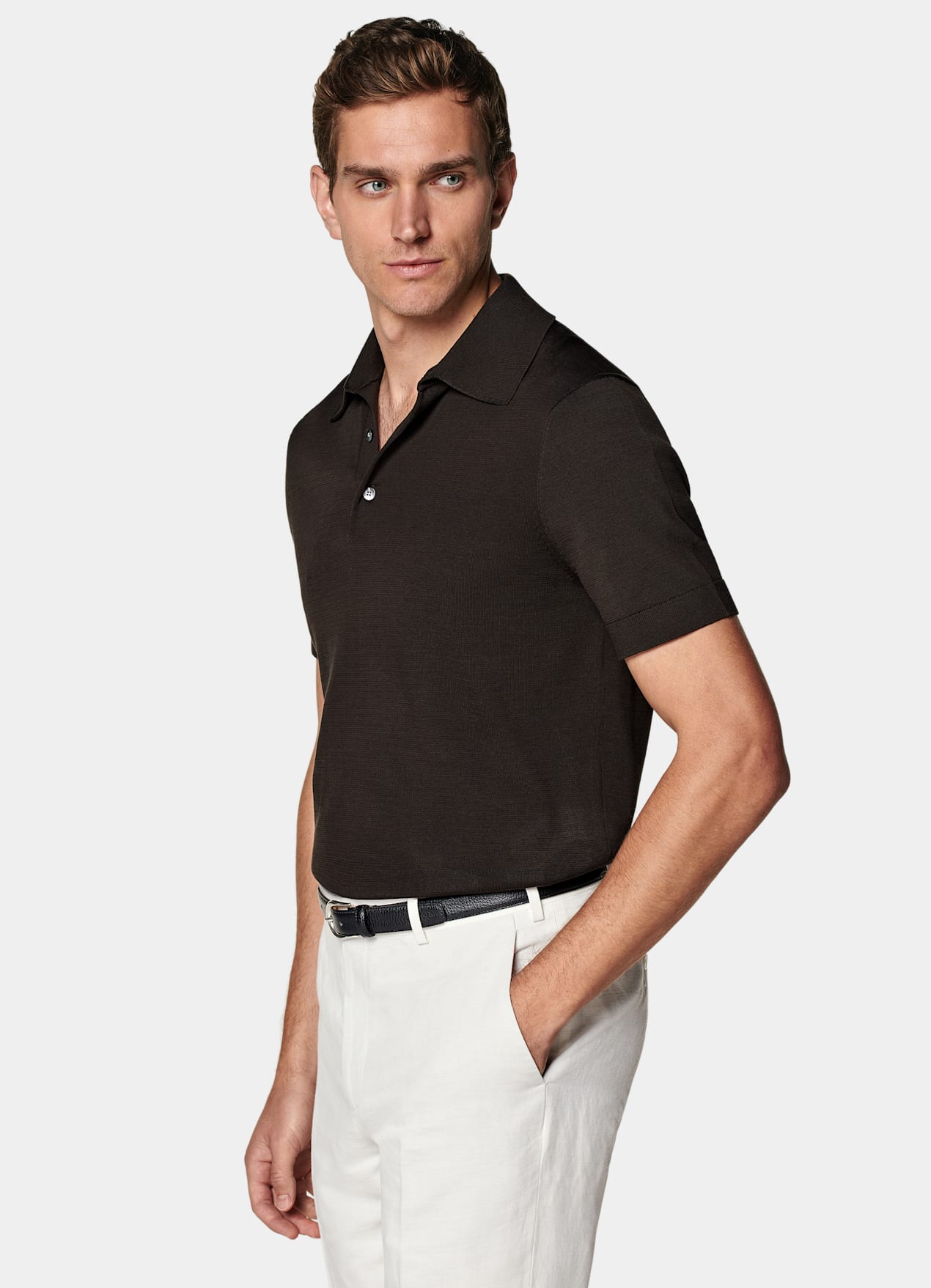 Polo marron foncé