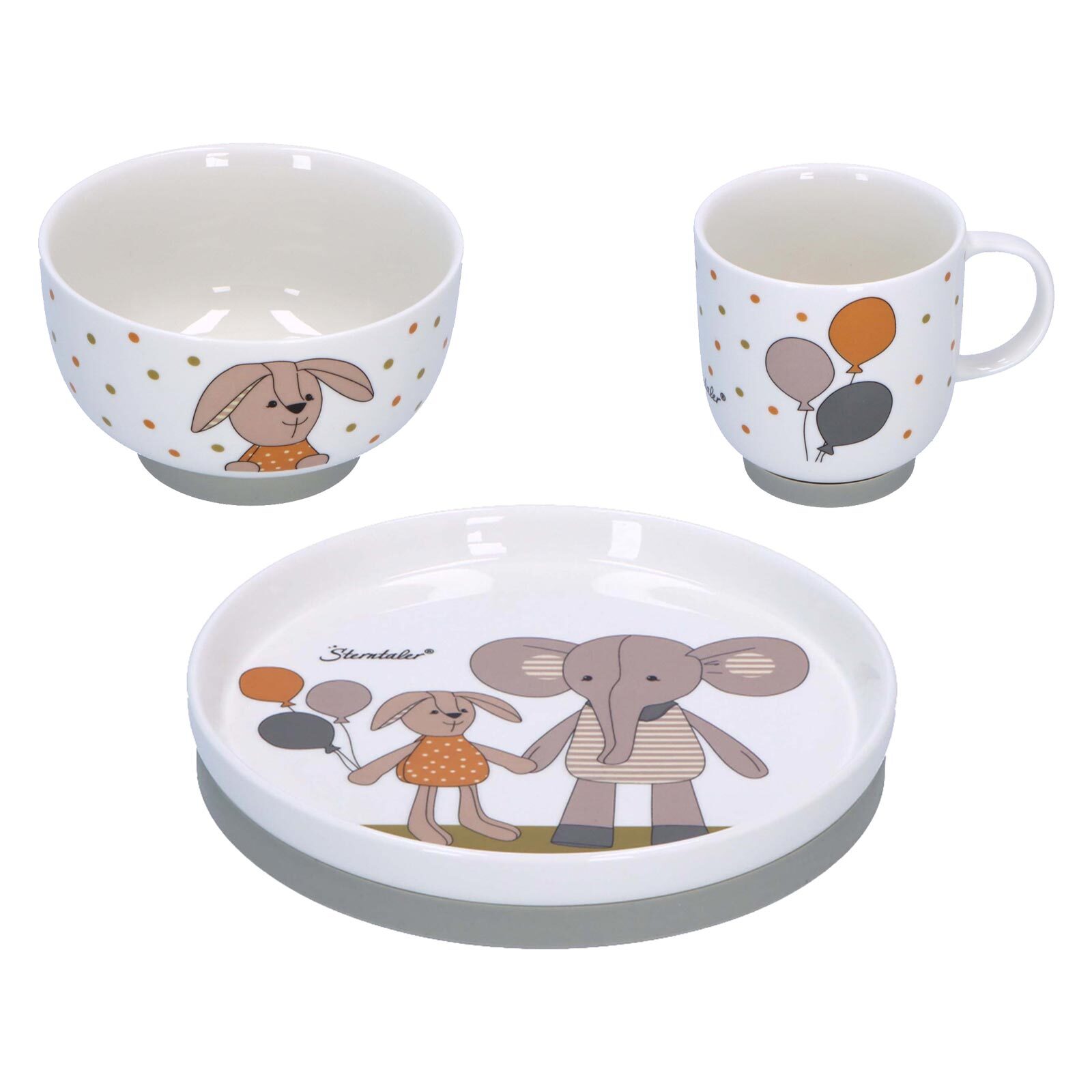Sterntaler Kinder Porzellan-Geschirr-Set 3er Set