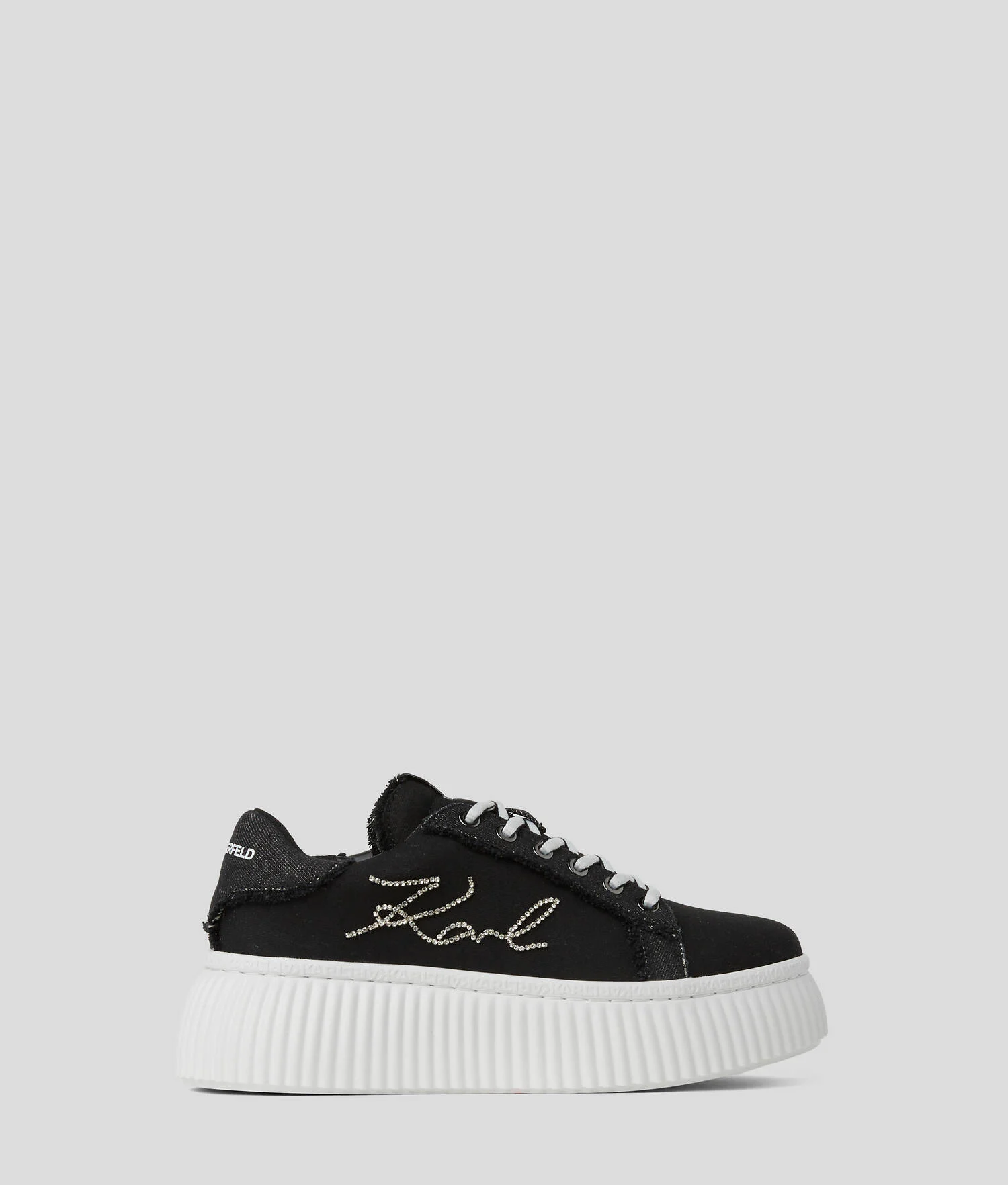 BASKETS DENIM KREEPER - Noir/Argent