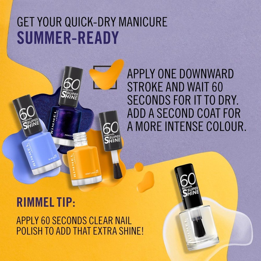 Rimmel 60 Seconds Super Shine Nail Polish #856 Blue Breeze 8ml
