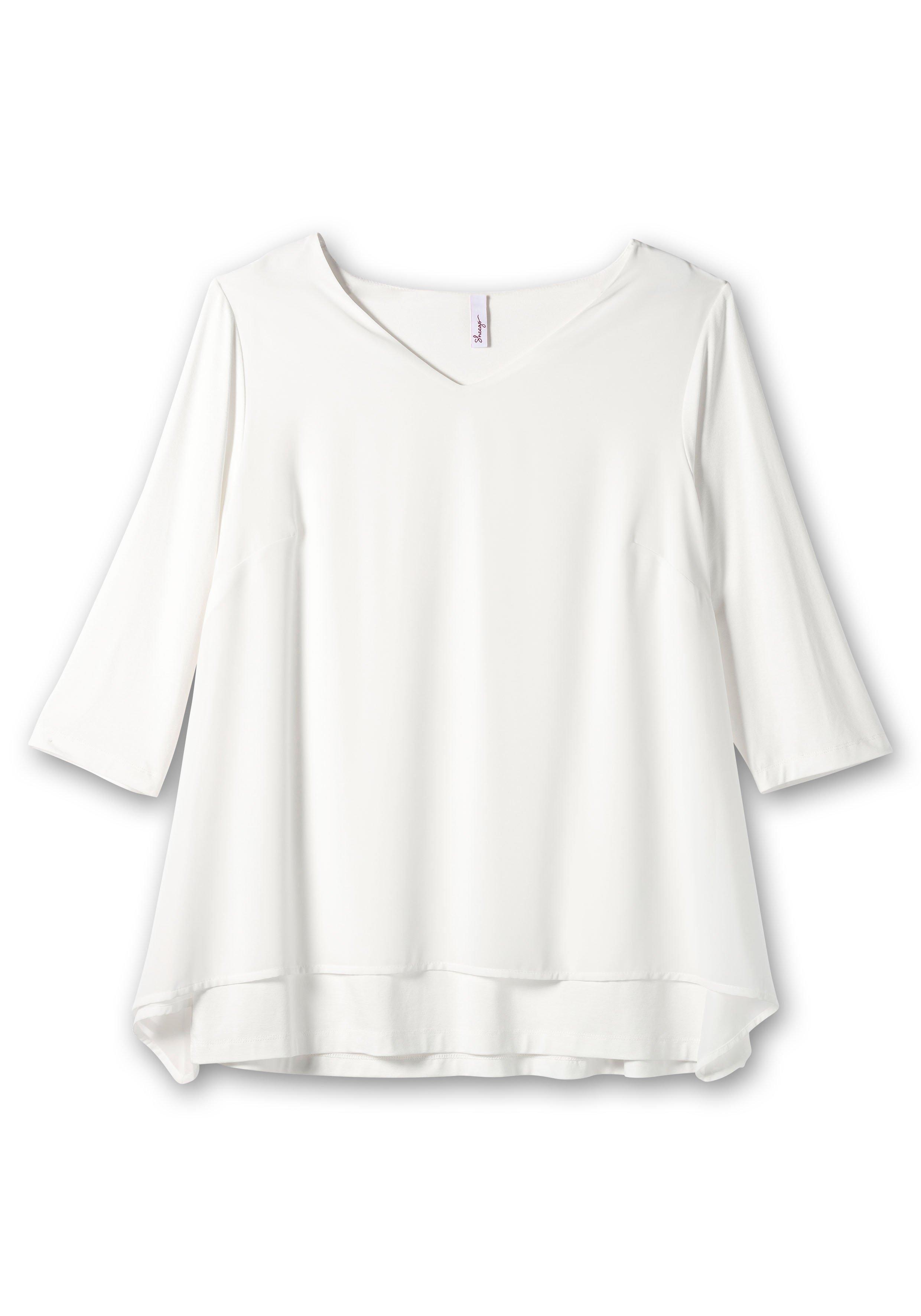 Blusenshirt mit Chiffon, doppellagig
