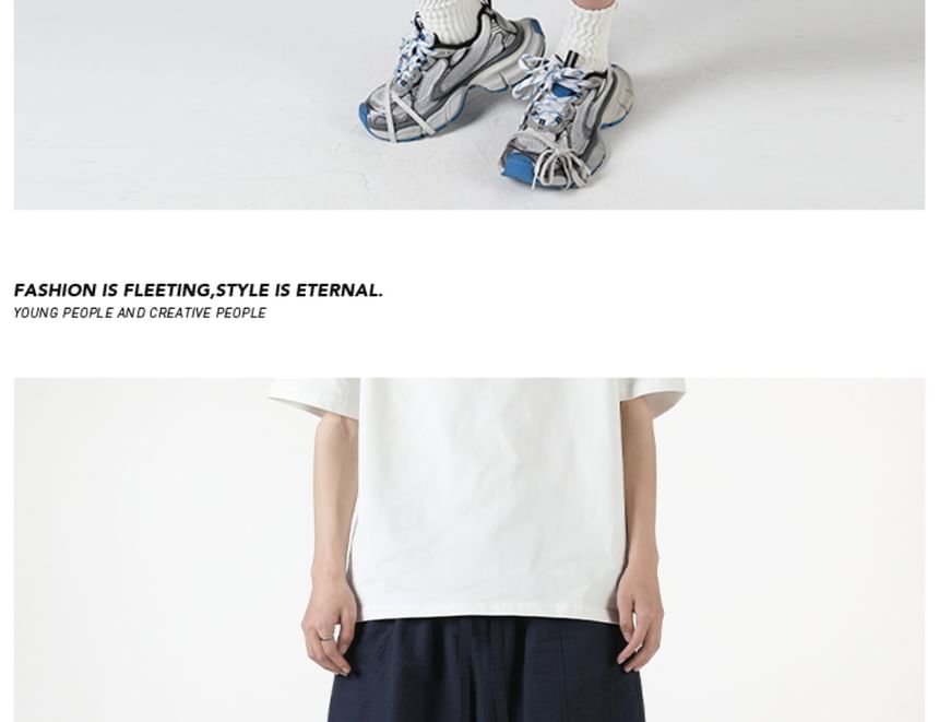 AXEN - Bermudashorts met trekkoord en letters