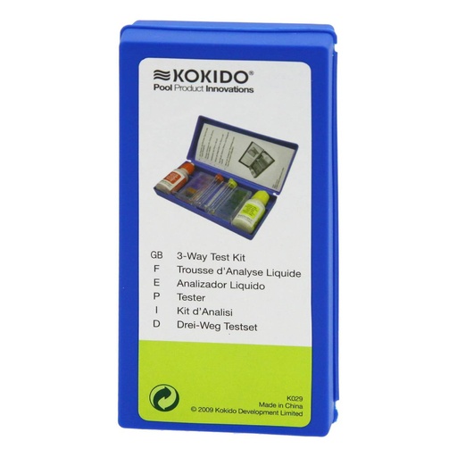 Kit de análise de líquidos Intex para teste de pH e cloro em piscinas.