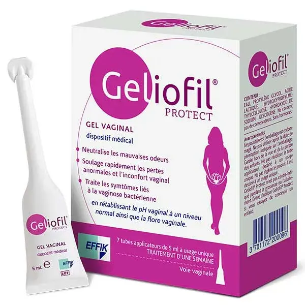 Geliofil Protect Gel Vaginal 7 tubes applicateurs - Lot de 3