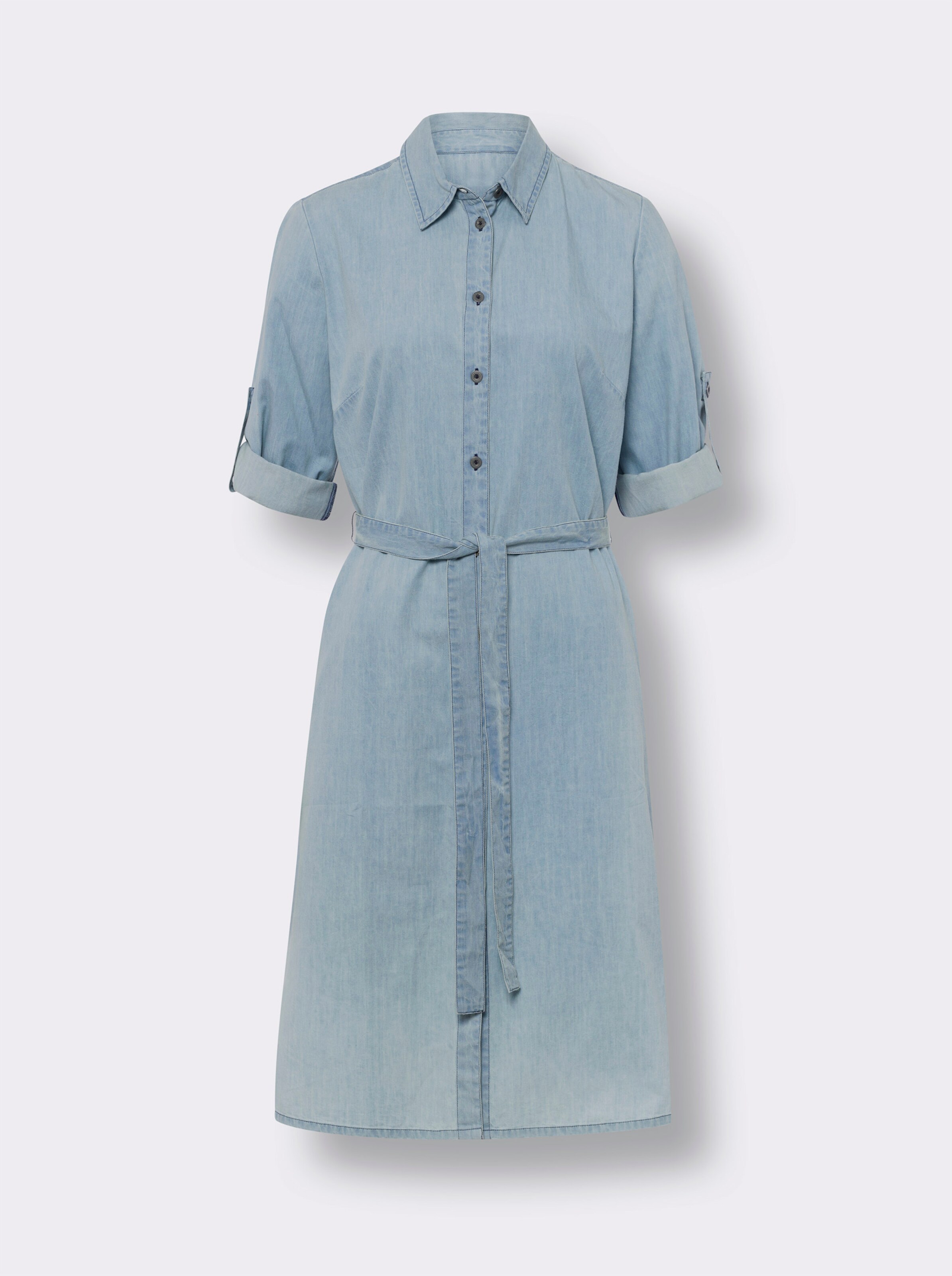 Hemdblusenkleid in Jeans-Optik