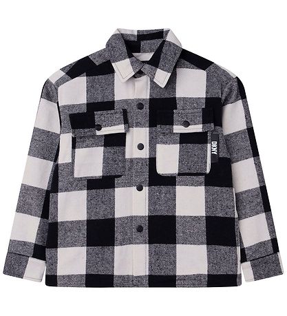 DKNY Hemd - Schwarz/Weiß Kariert m. Print