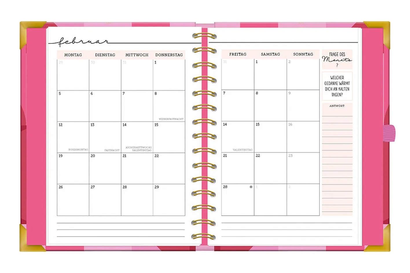 Terminplaner Premium 2025, pink