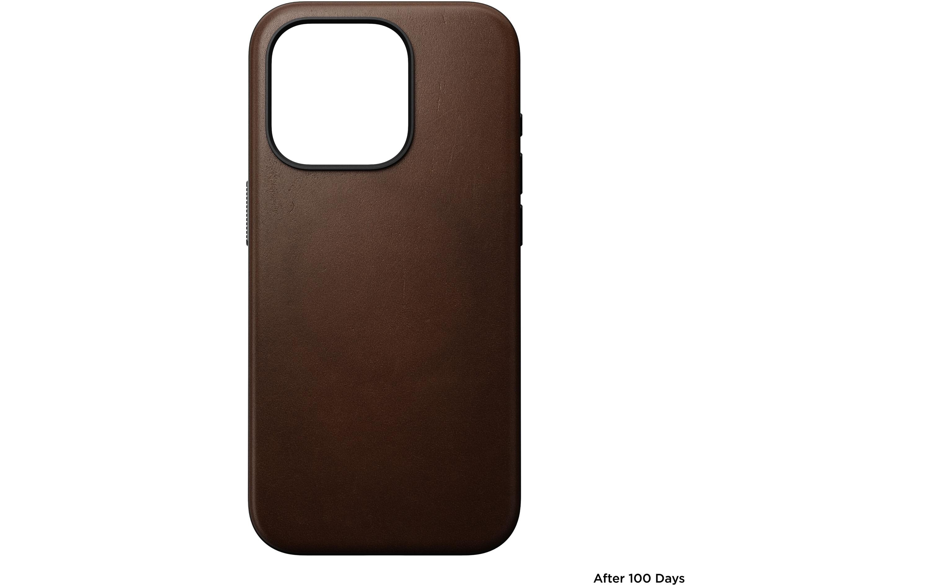 Back Cover Modern Leather iPhone 15 Pro BraunModerne Schutzhülle aus Leder für das Apple iPhone 15 Pro