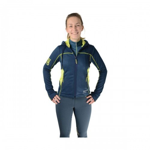 Moletom esportivo feminino, roxo/verde limão
