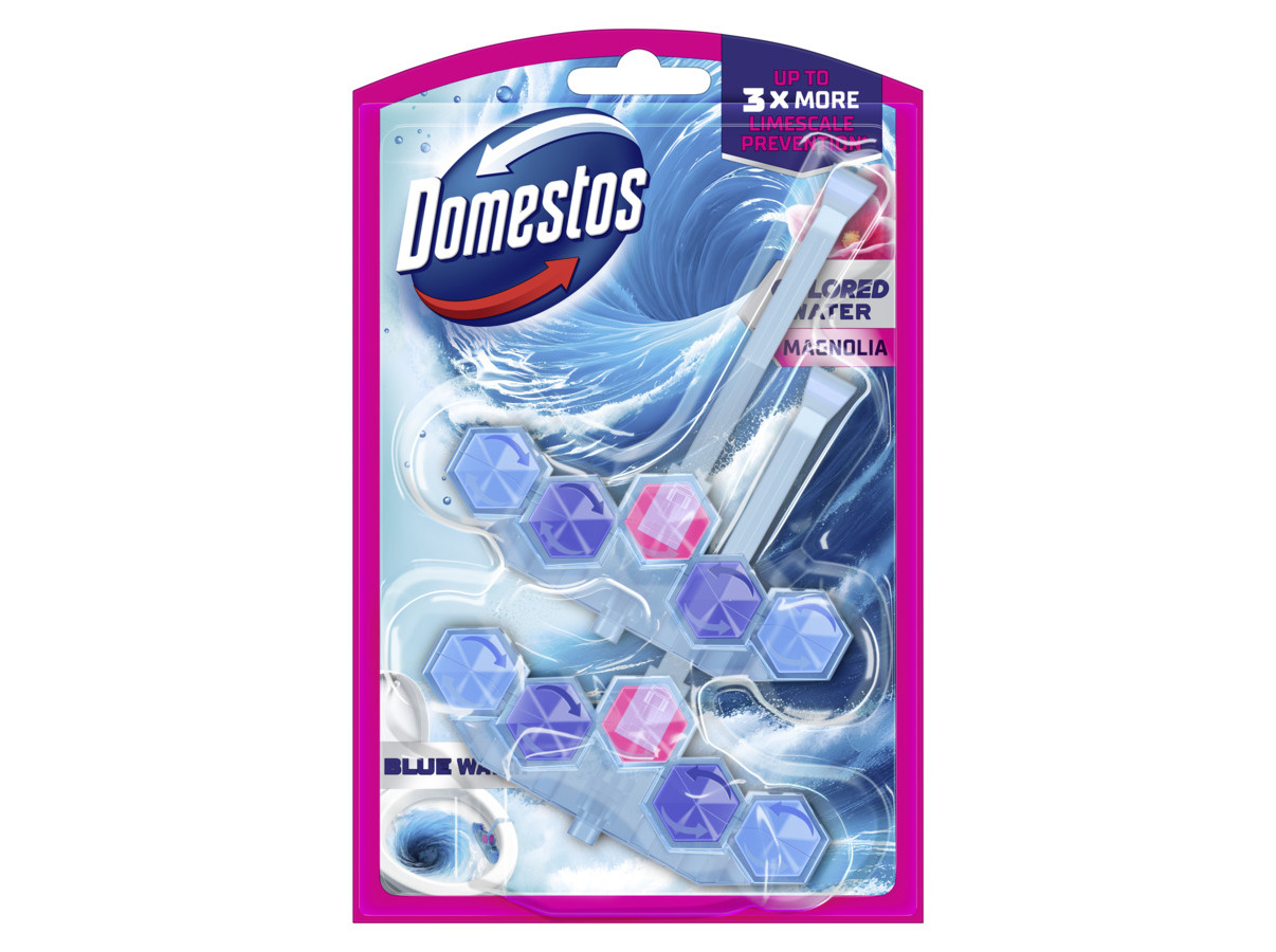 BLOCO SANITÁRIO DOMESTOS BLUE WATER PINK 2UN