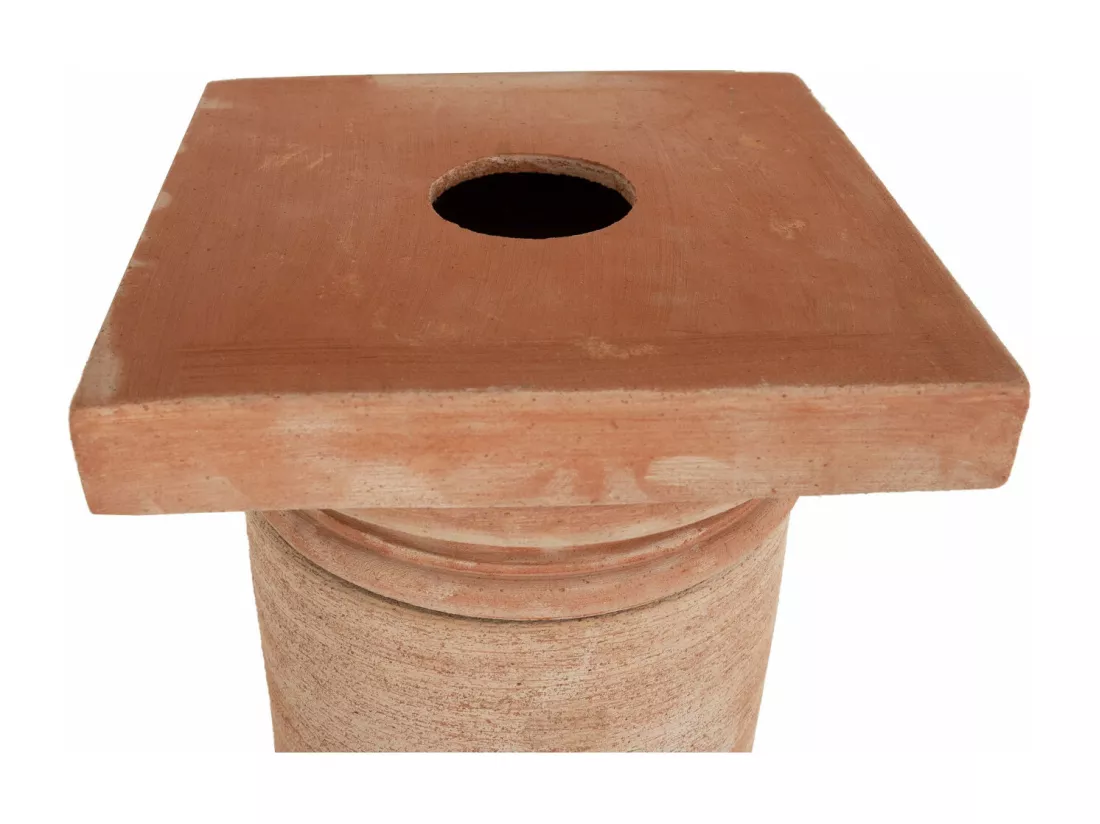 BISCOTTINI Vase - Finition terre cuite - Extérieur - Jardin - Présentoir - Décoratif - Porte-plante - Porte-fleurs - Salon - Salle à manger - Chambre - Cuisine - 35x35x225 cm