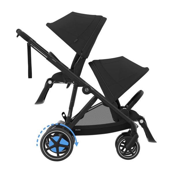 Cybex E-Gazelle S Twin Kinderwagen - Taupe - Almond Beige / Beige