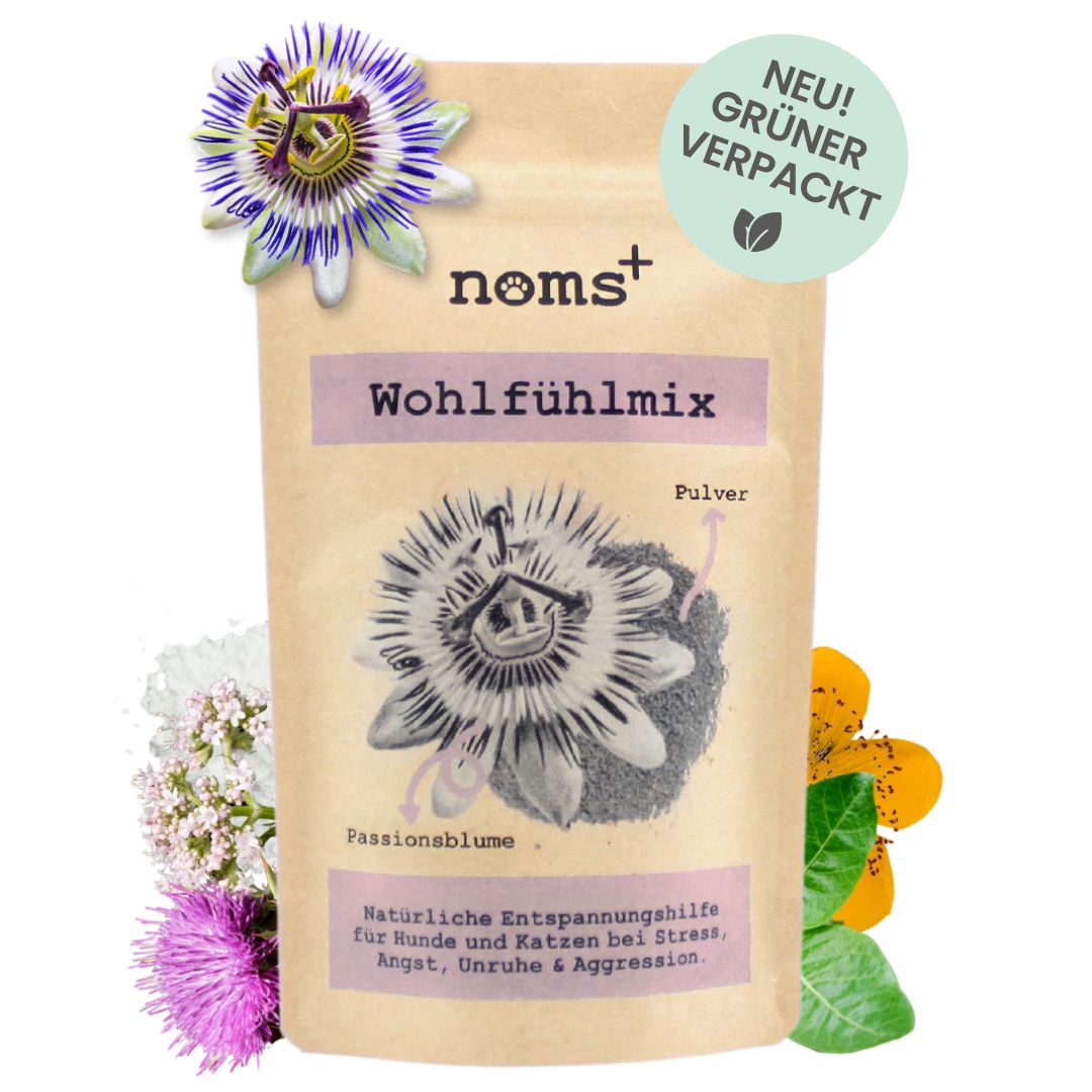 noms+ Wohlfühlmix für Hunde & Katzen bei Stress, Angst, Unruhe und Hyperaktivität